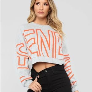 Fashion Nova Cropped Sweatshirt